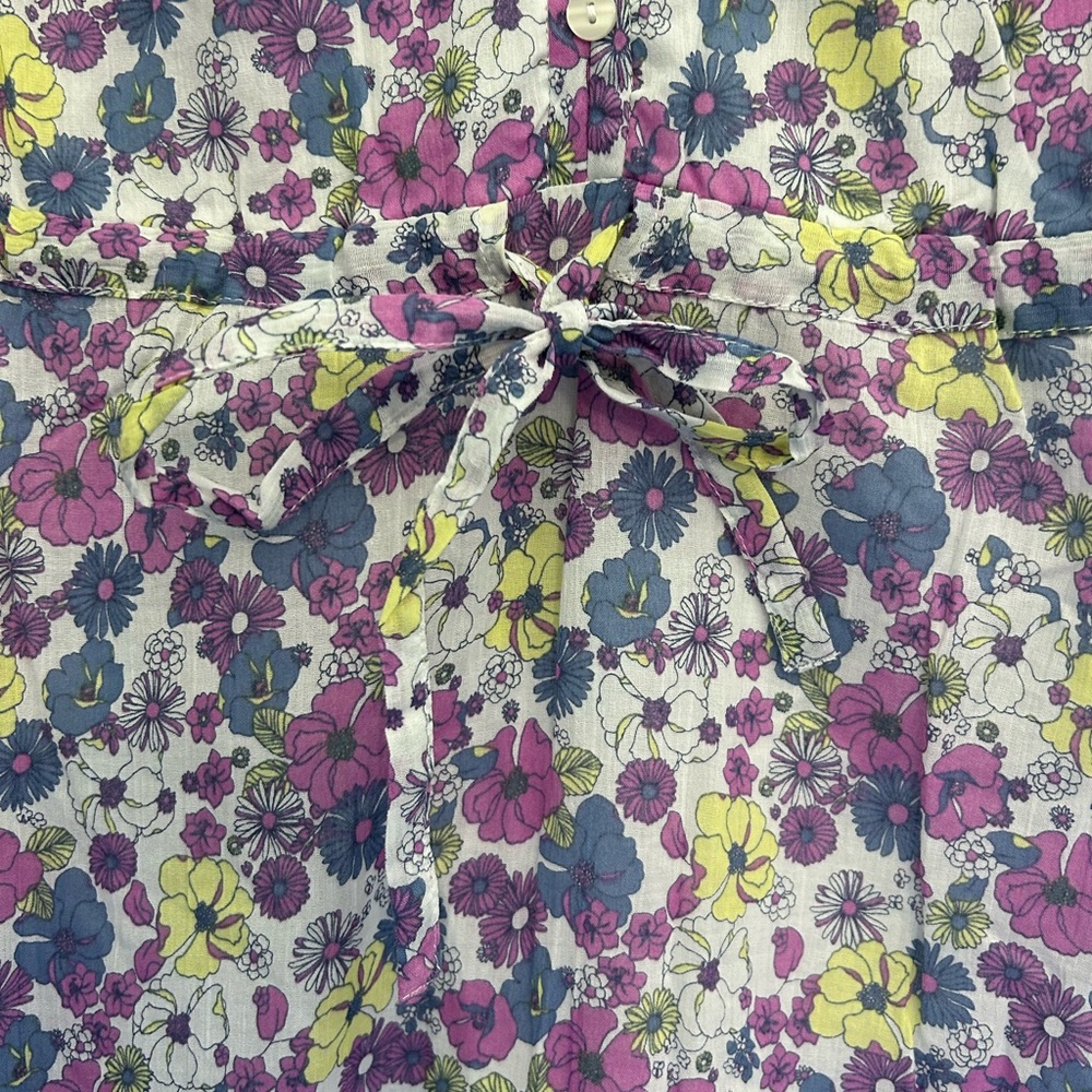ModCloth Anthropology Violet White Ruffling For Flowers Midi Dress NWT Size 6 - Picture 12 of 13